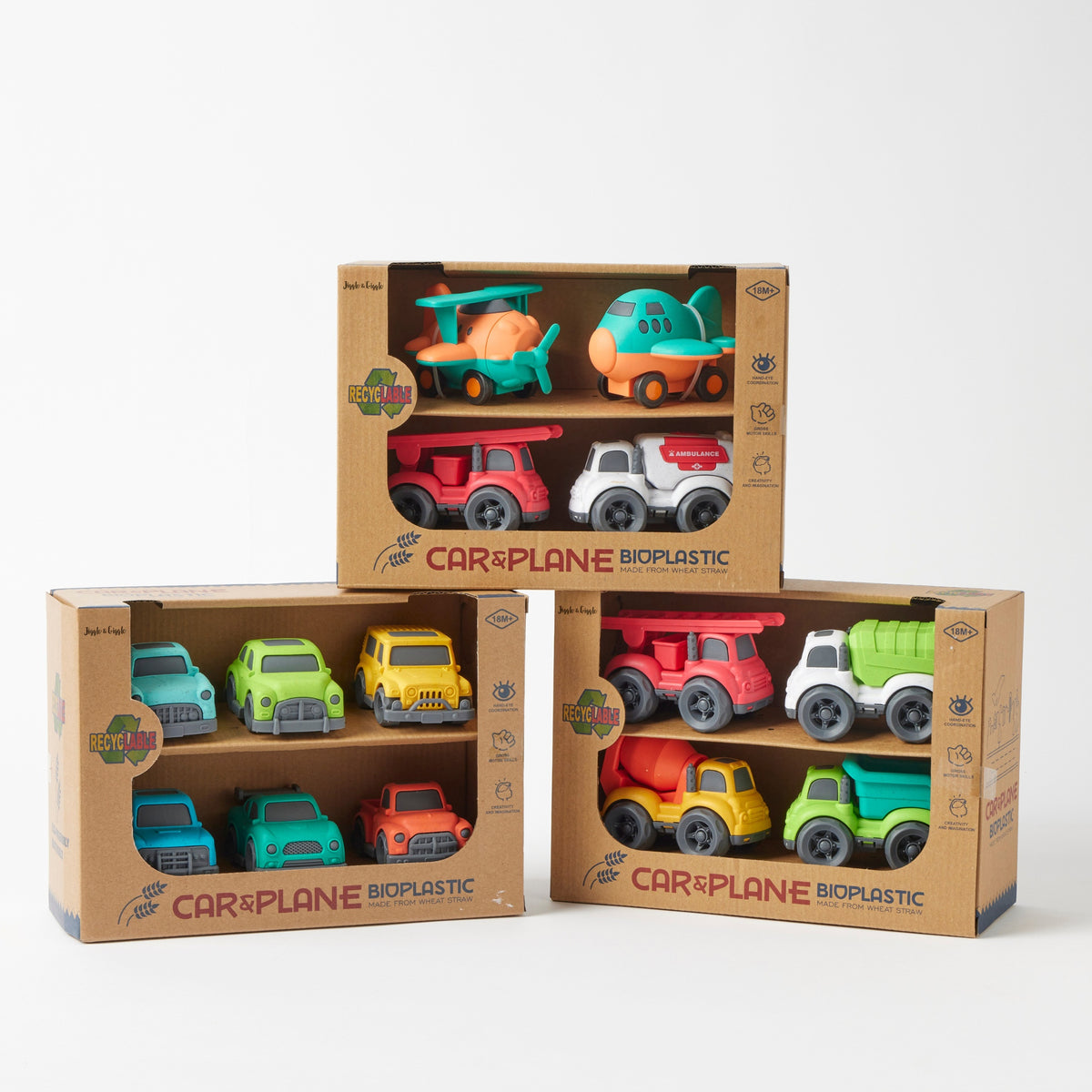 Bioplastic Car &amp; Plane Set - 3 Combinations