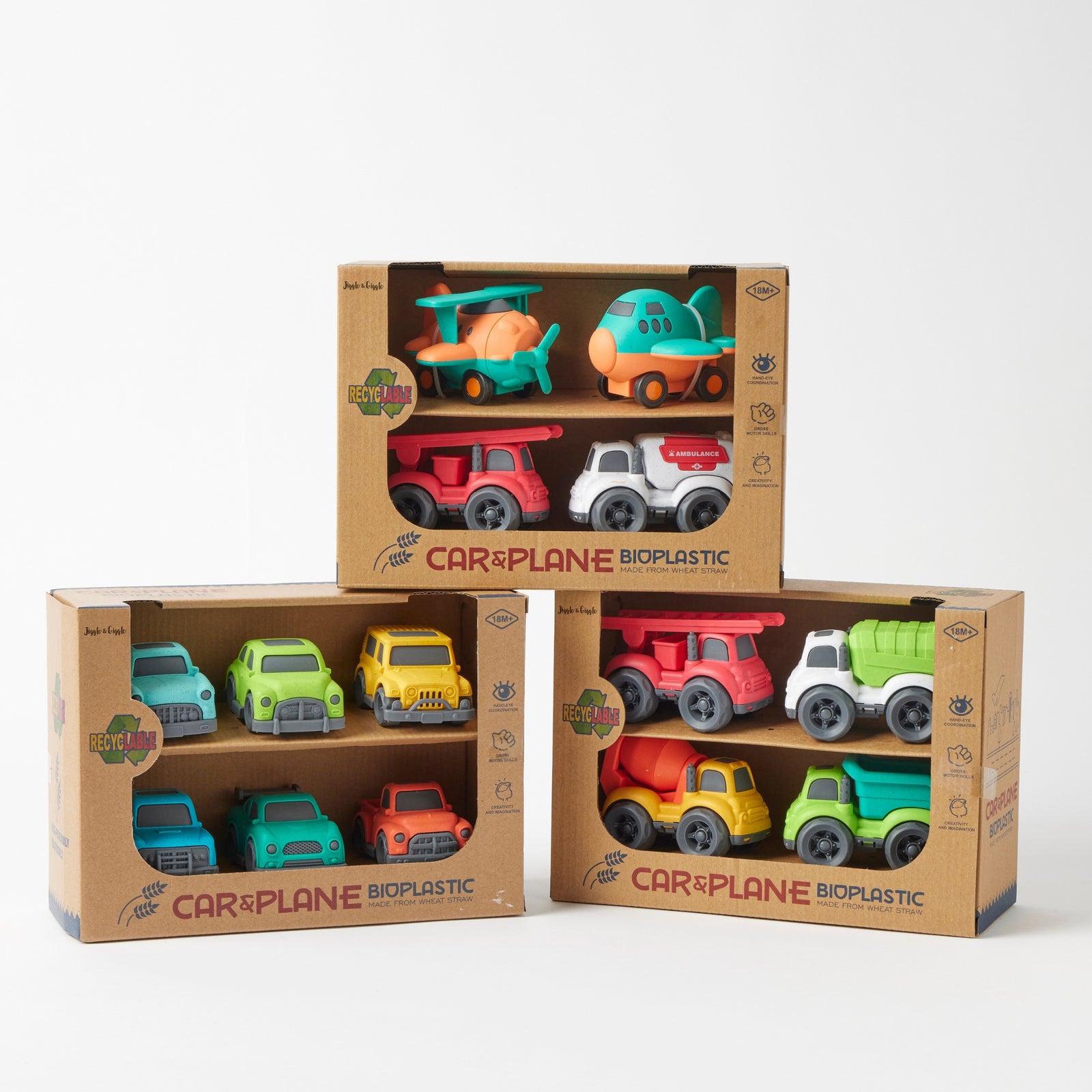Bioplastic Car & Plane Set - 3 Combinations