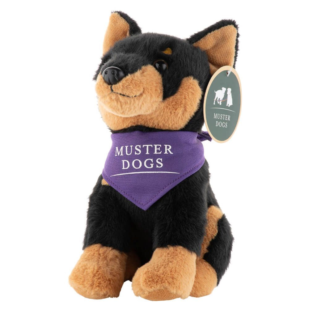 Muster Dogs - BLACK & TAN KELPIE PLUSH - 20 cm