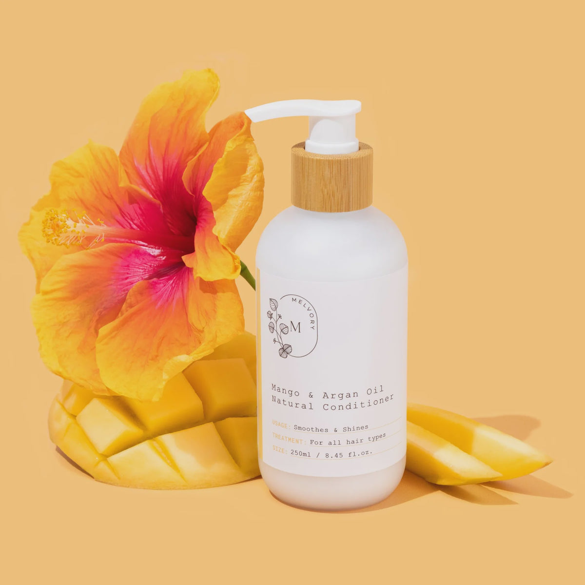 Melvory | Mango &amp; Argan Oil Natural Conditioner - 250mL Bottle