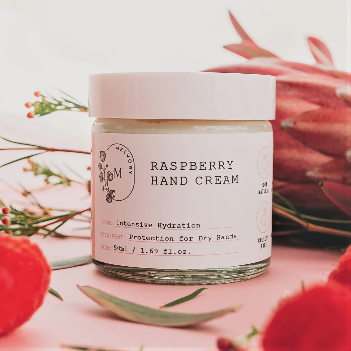 Melvory | Raspberry Hand Cream