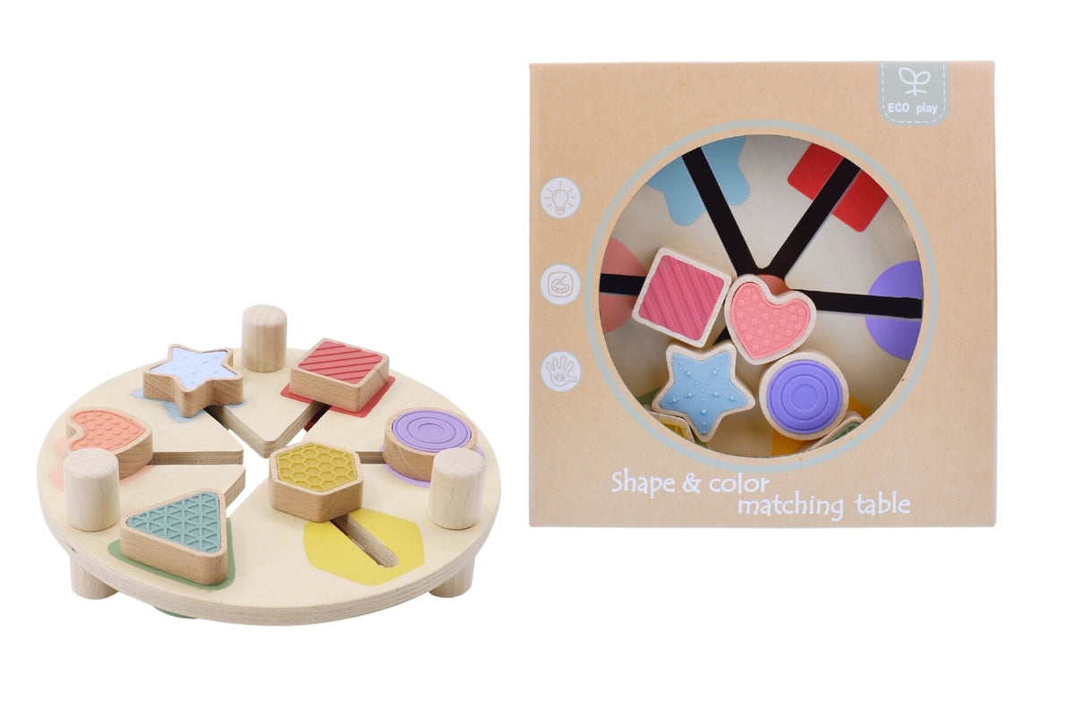 WOODEN SHAPE &amp; COLOUR MATCH TABLE