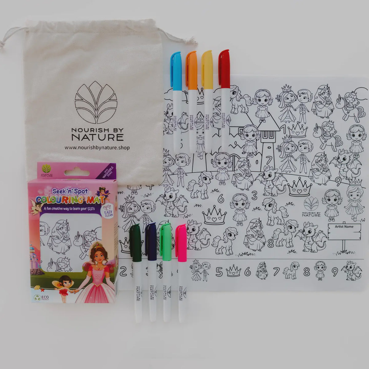Seek N Spot Silicone Colouring Mat Princesses