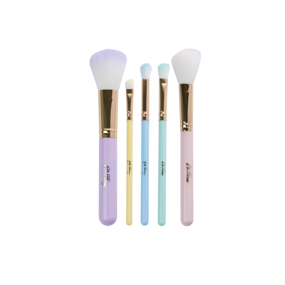 Oh Flossy | 5 Piece Rainbow Makeup Brush Set