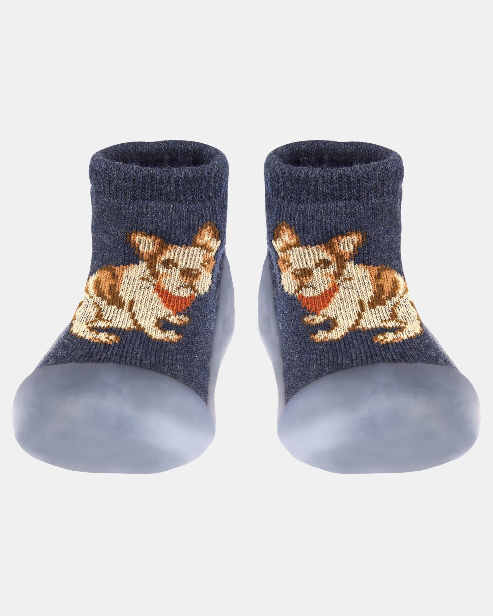toshi | Organic Hybrid Walking Socks Jacquard Storytime/Frenchie