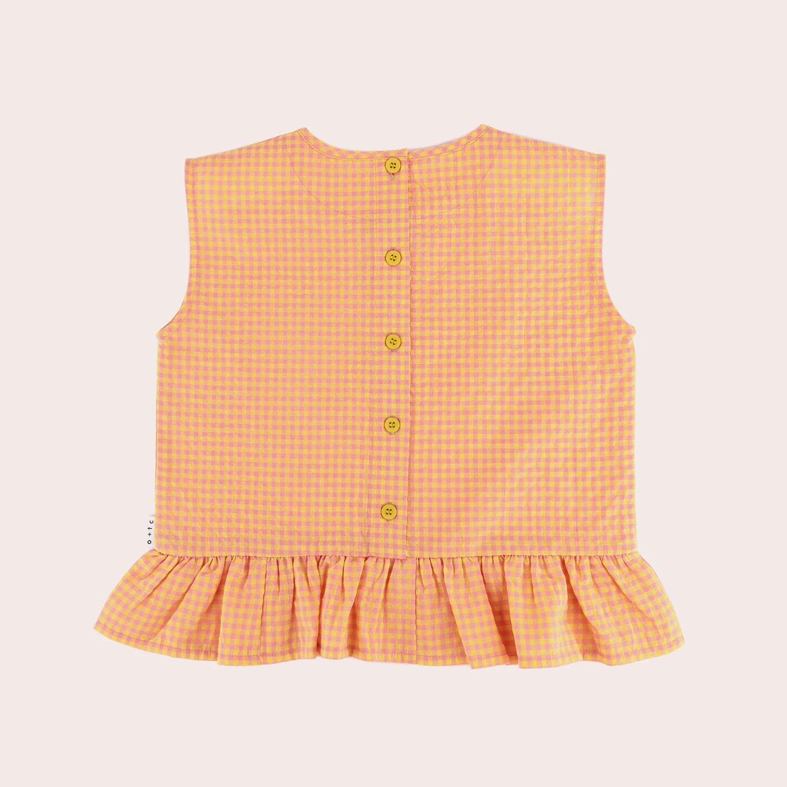 O + TC | Pink Lemonade Boxy Frill Singlet - Pink Lemonade