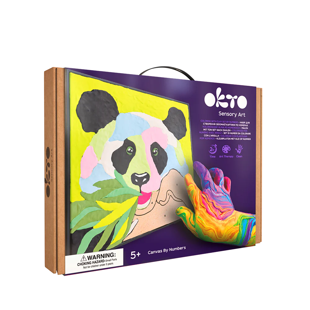 Paint by Numbers with Clay: Panda - 29cm x 29cm