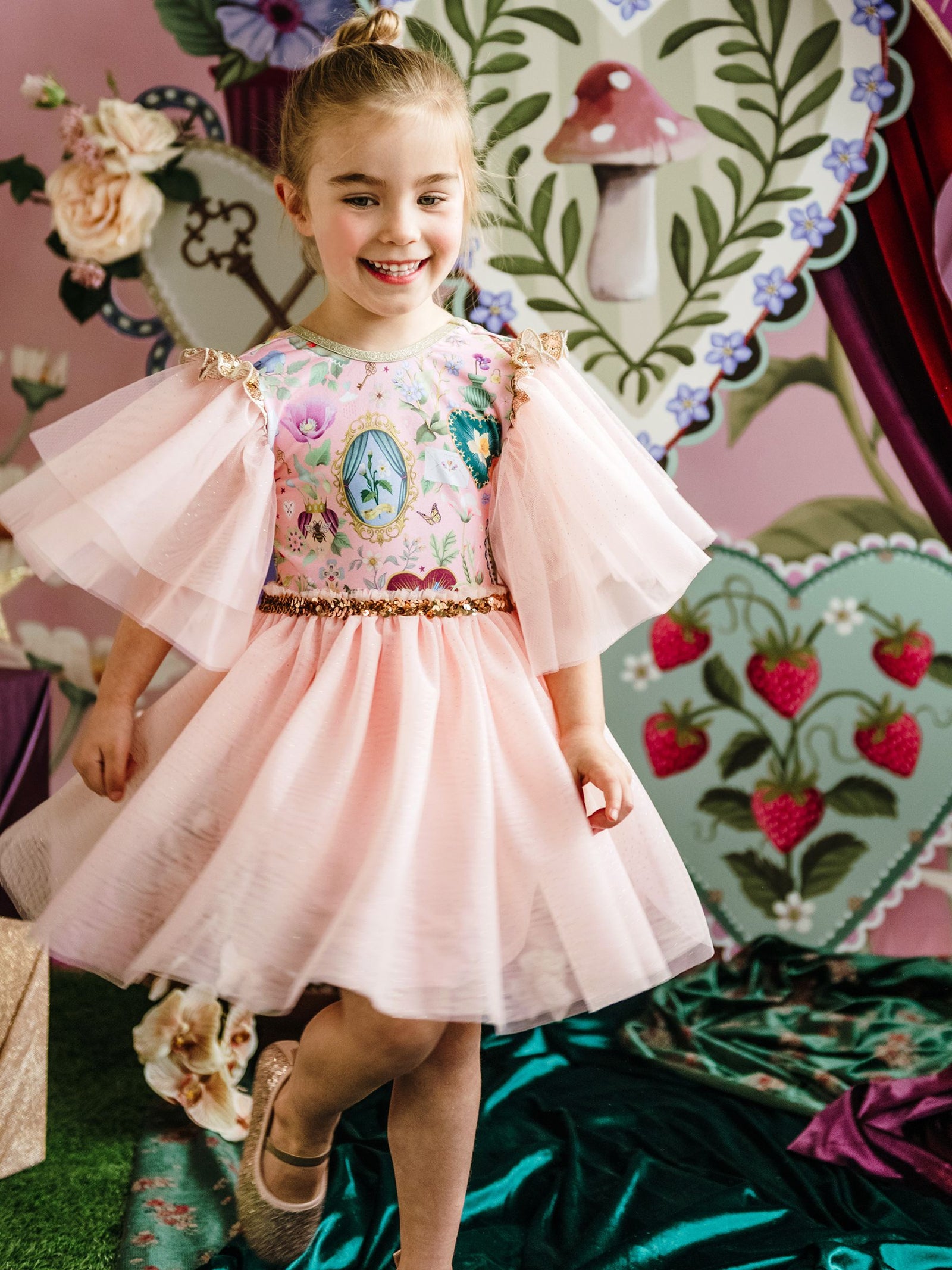 Ornate Tutu Dress - Parfait Pink