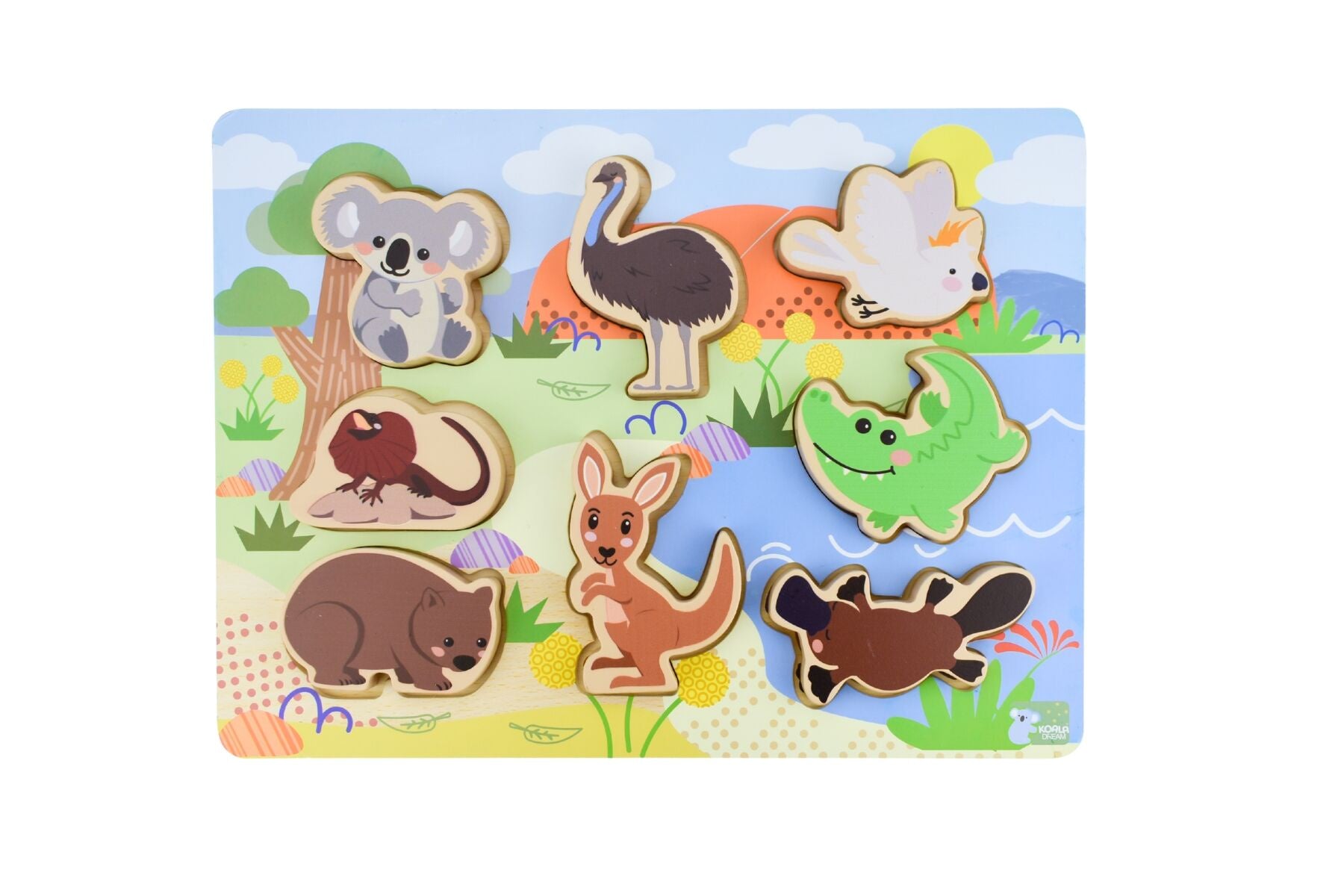 BUSH BUDDIES WOODEN CHUNKY PUZZLE AUSTRALIAN ANIMALS