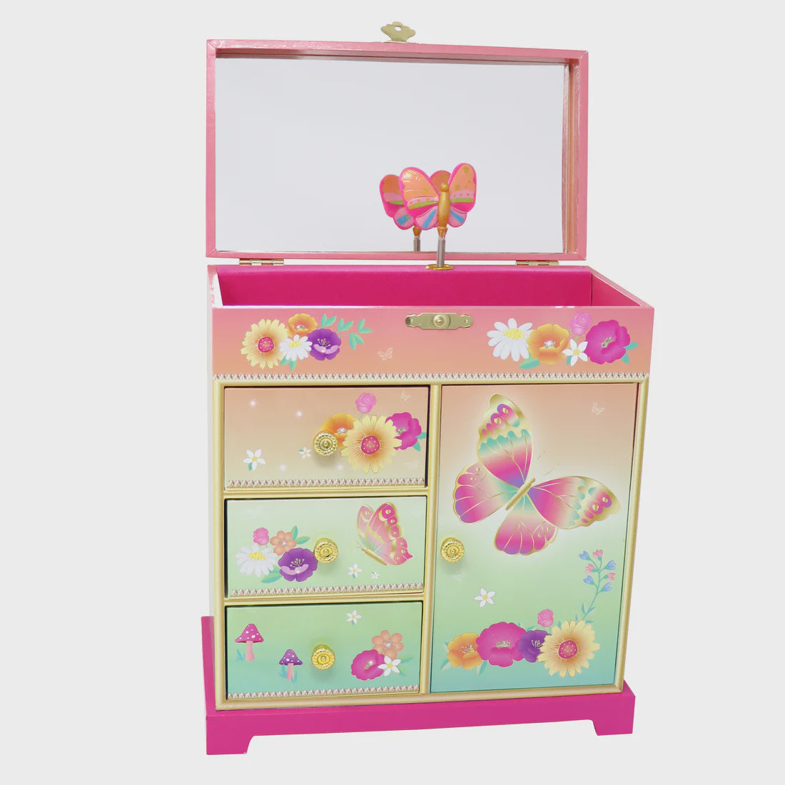 Rainbow Butterfly Large Music Box