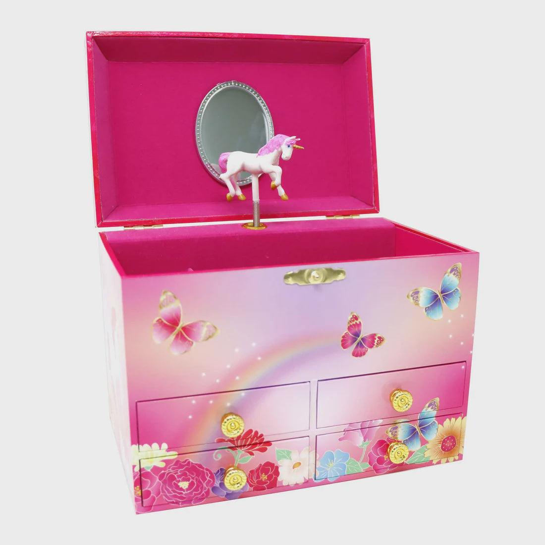 Unicorn Butterfly Medium Musical Jewellery Box