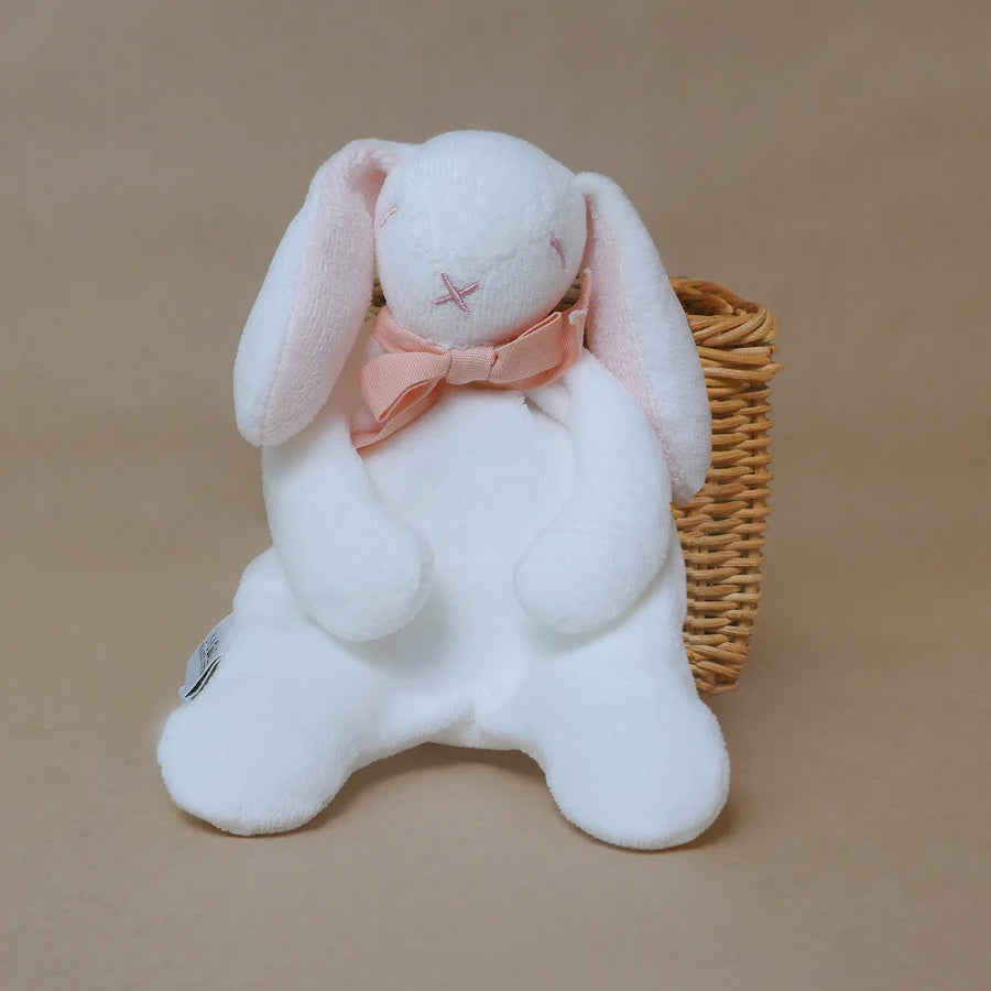 Mini Organic Cotton Bunny Comforter Toy - Pink