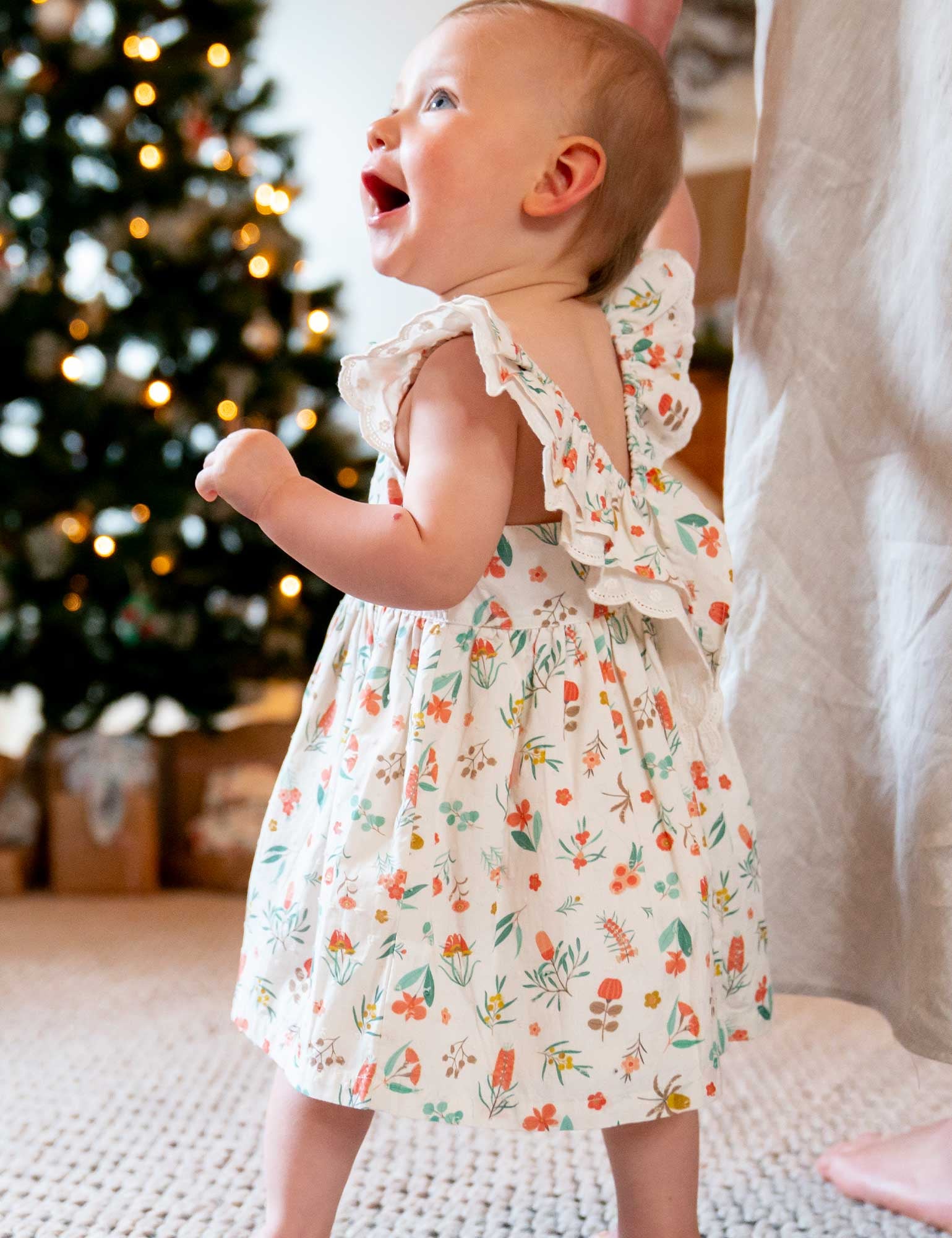 Christmas Angel Dress - Australian Blooms Print