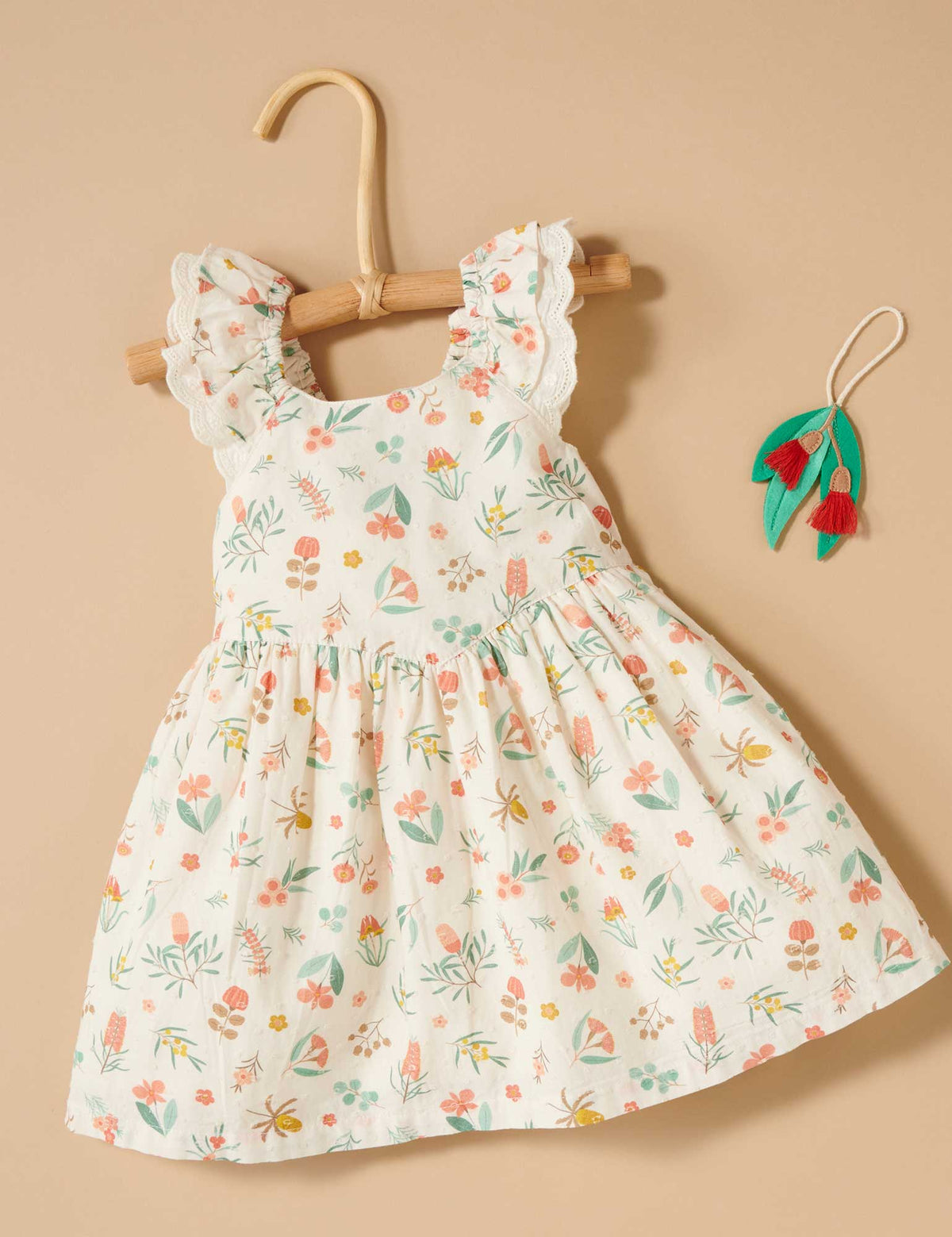 Christmas Angel Dress - Australian Blooms Print