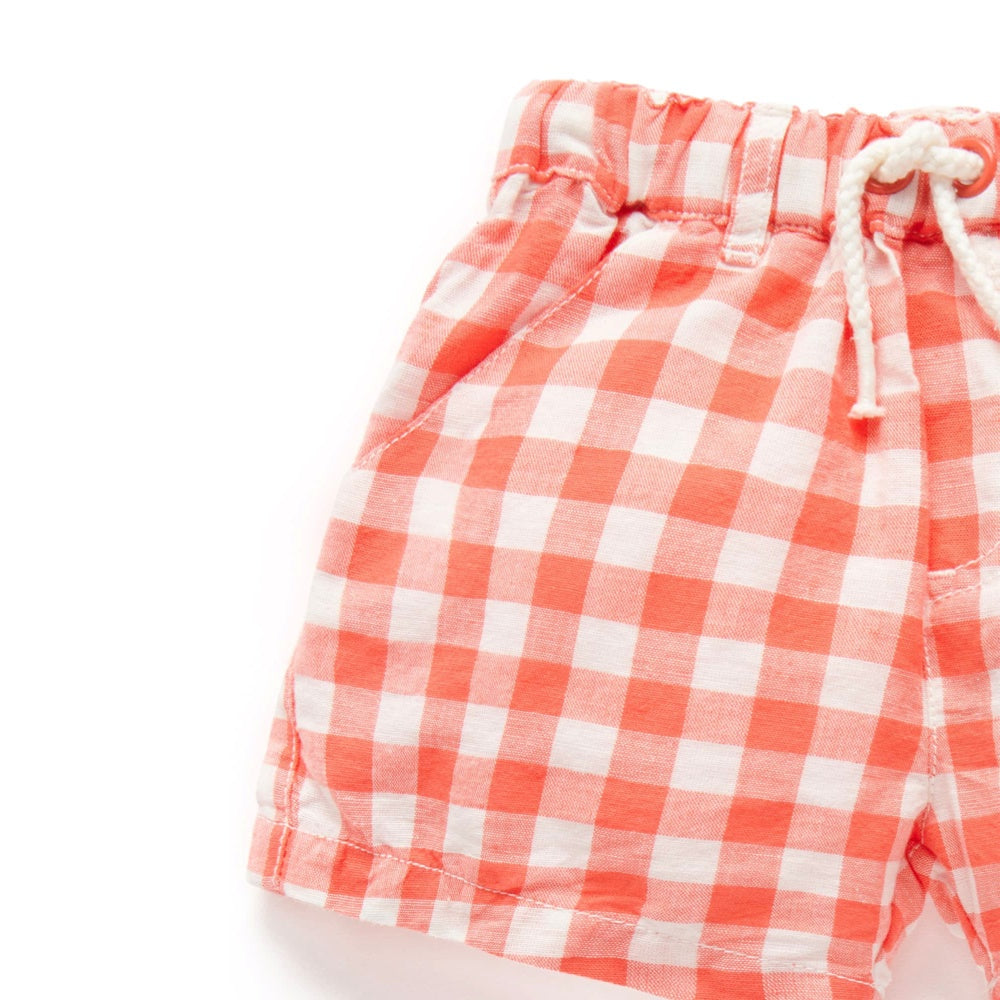 Gingham Shorts - Vintage Red Gingham