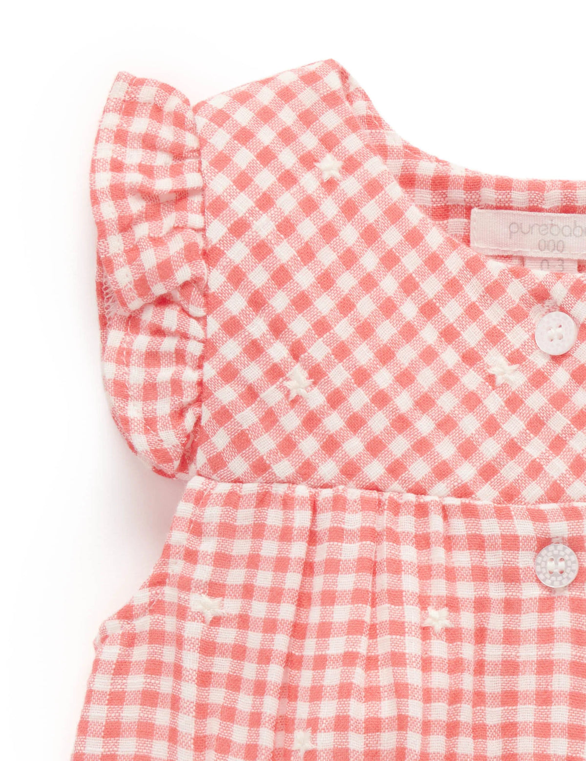 Festive Bodysuit - Gingham Star Broderie