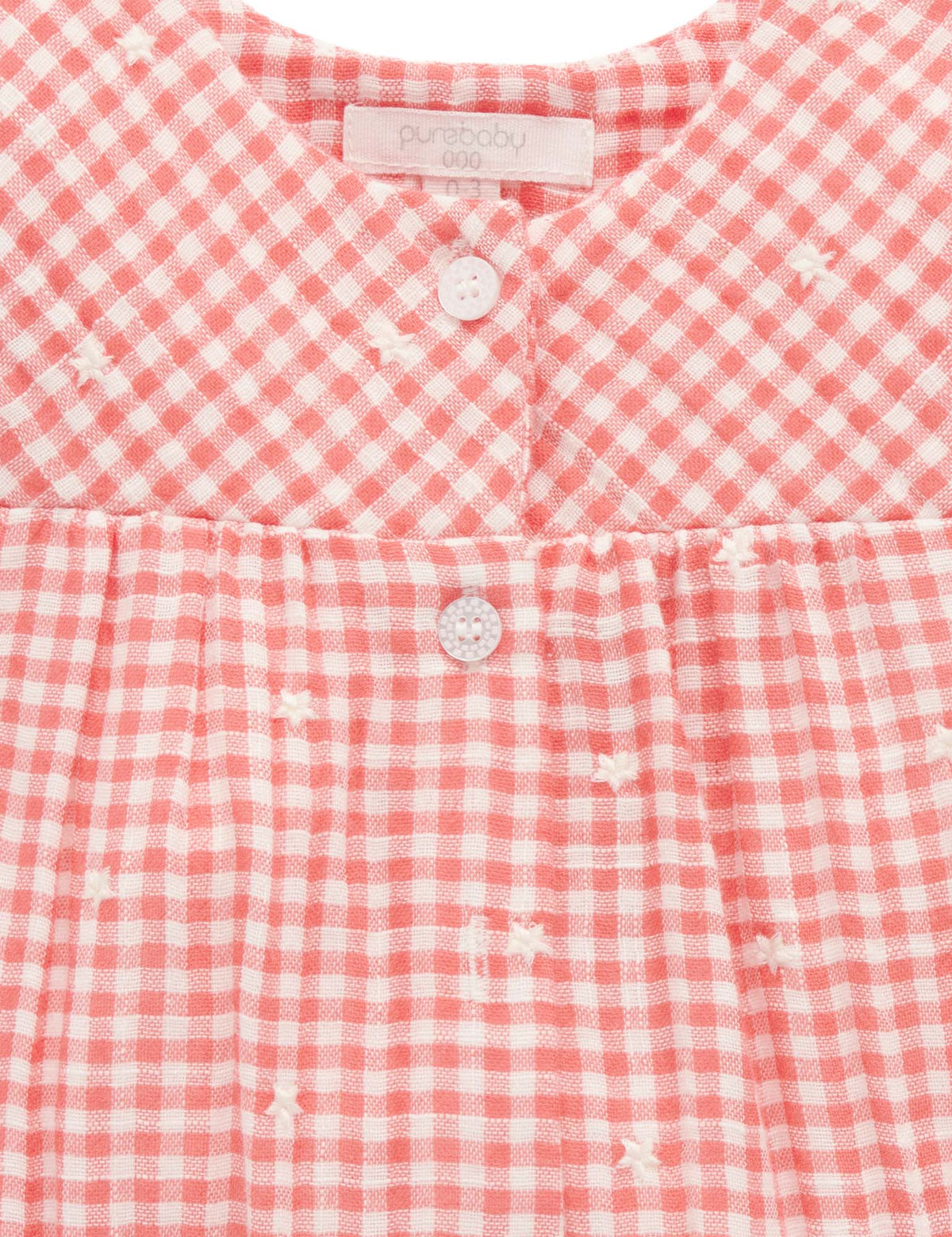 Festive Bodysuit - Gingham Star Broderie