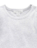 Ribbed Bodysuit Long Sleeve - Pale Grey Melange