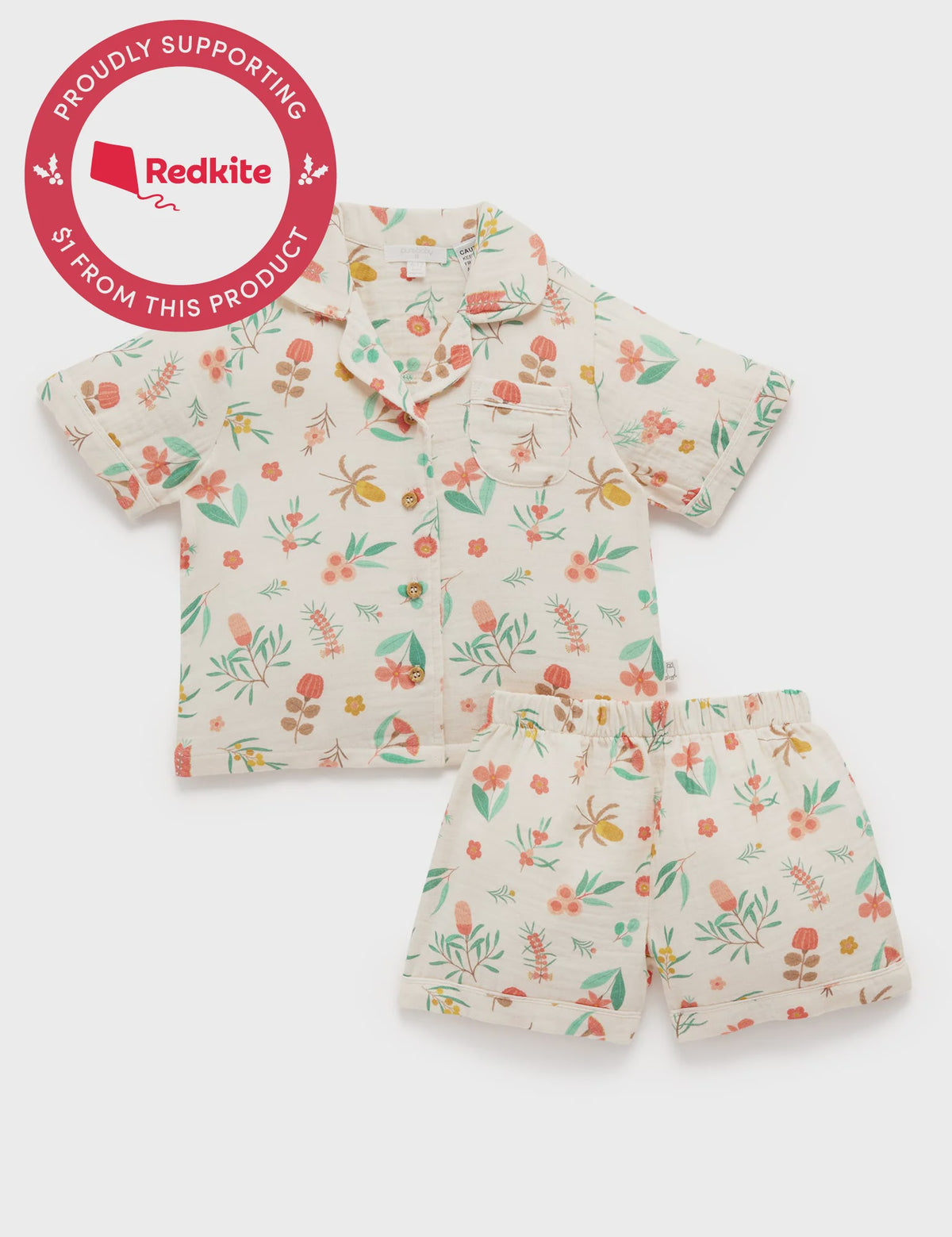 Short Crinkle PJ Set - Outback Floral Crinkle