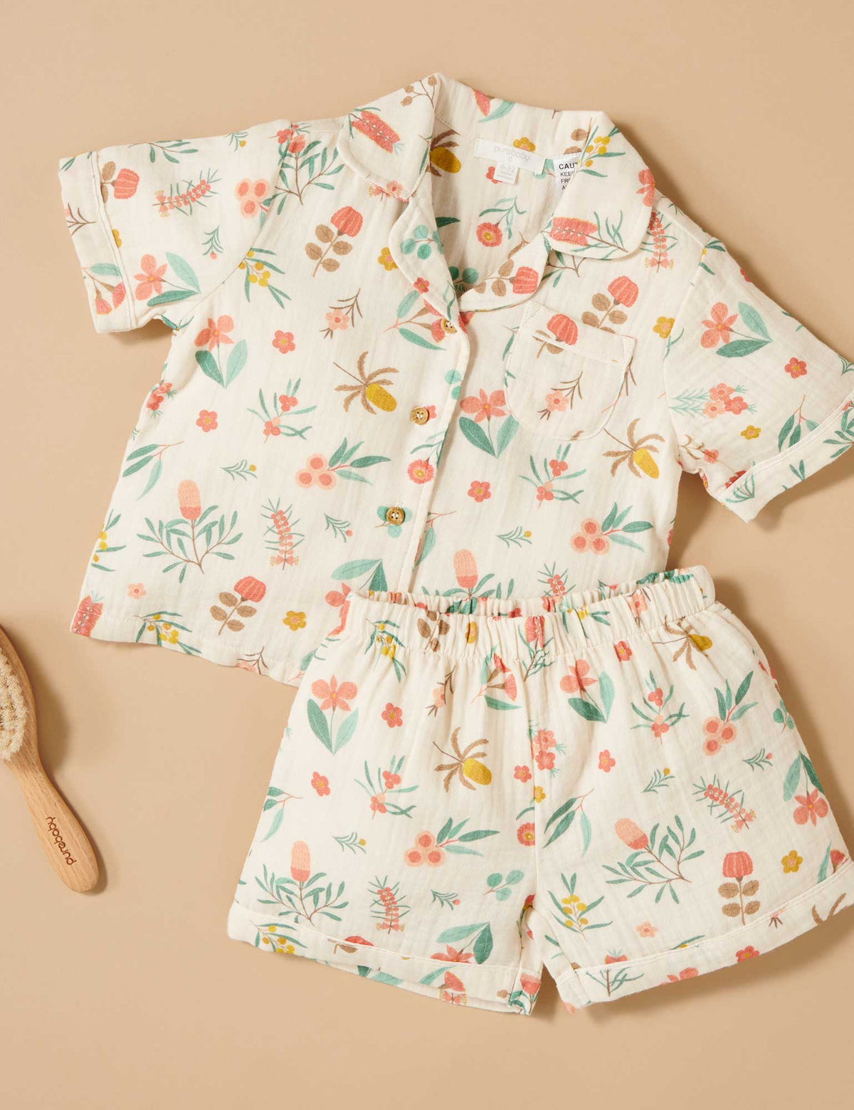 Short Crinkle PJ Set - Outback Floral Crinkle