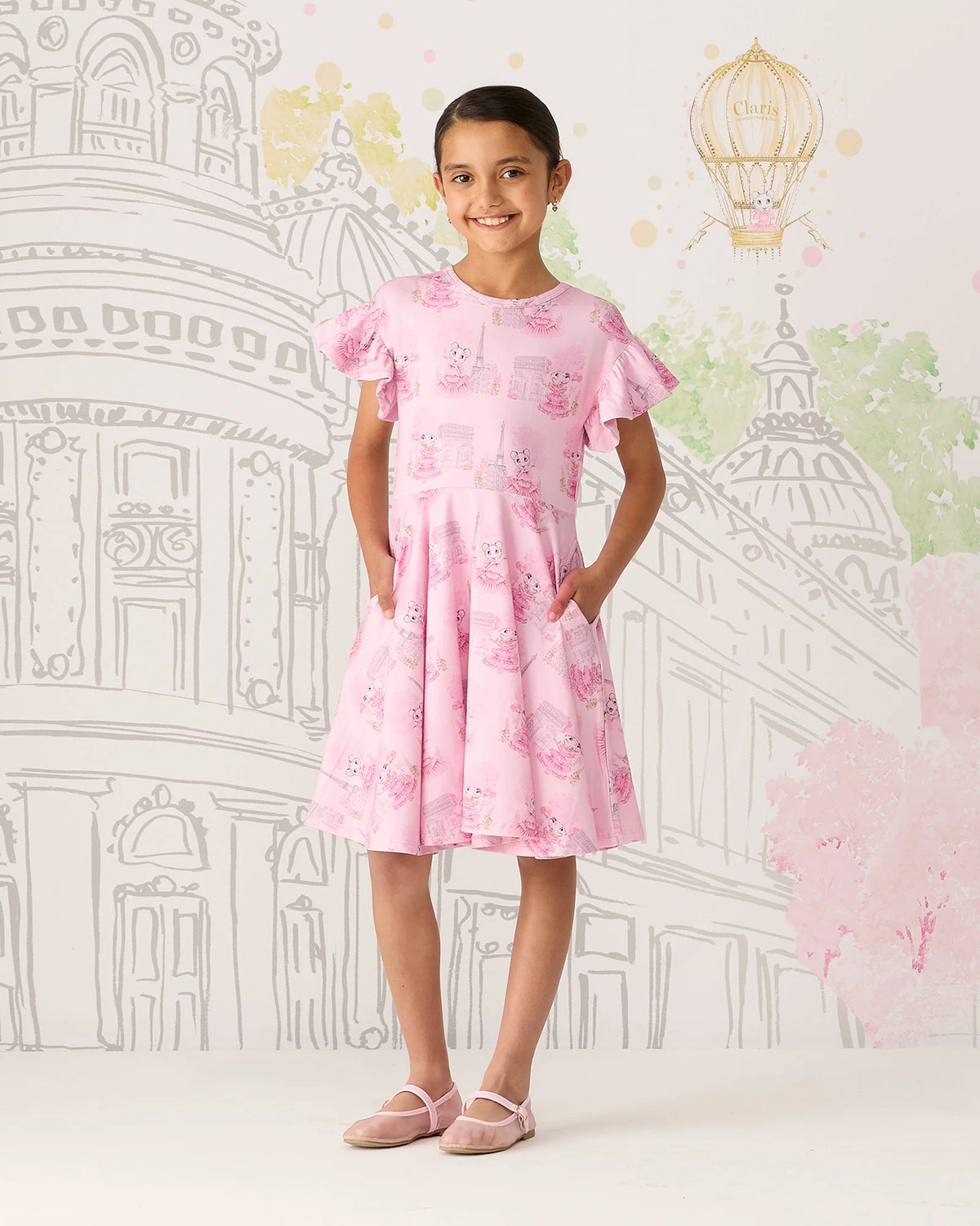 Claris The Mouse Cherie Dress - Blush