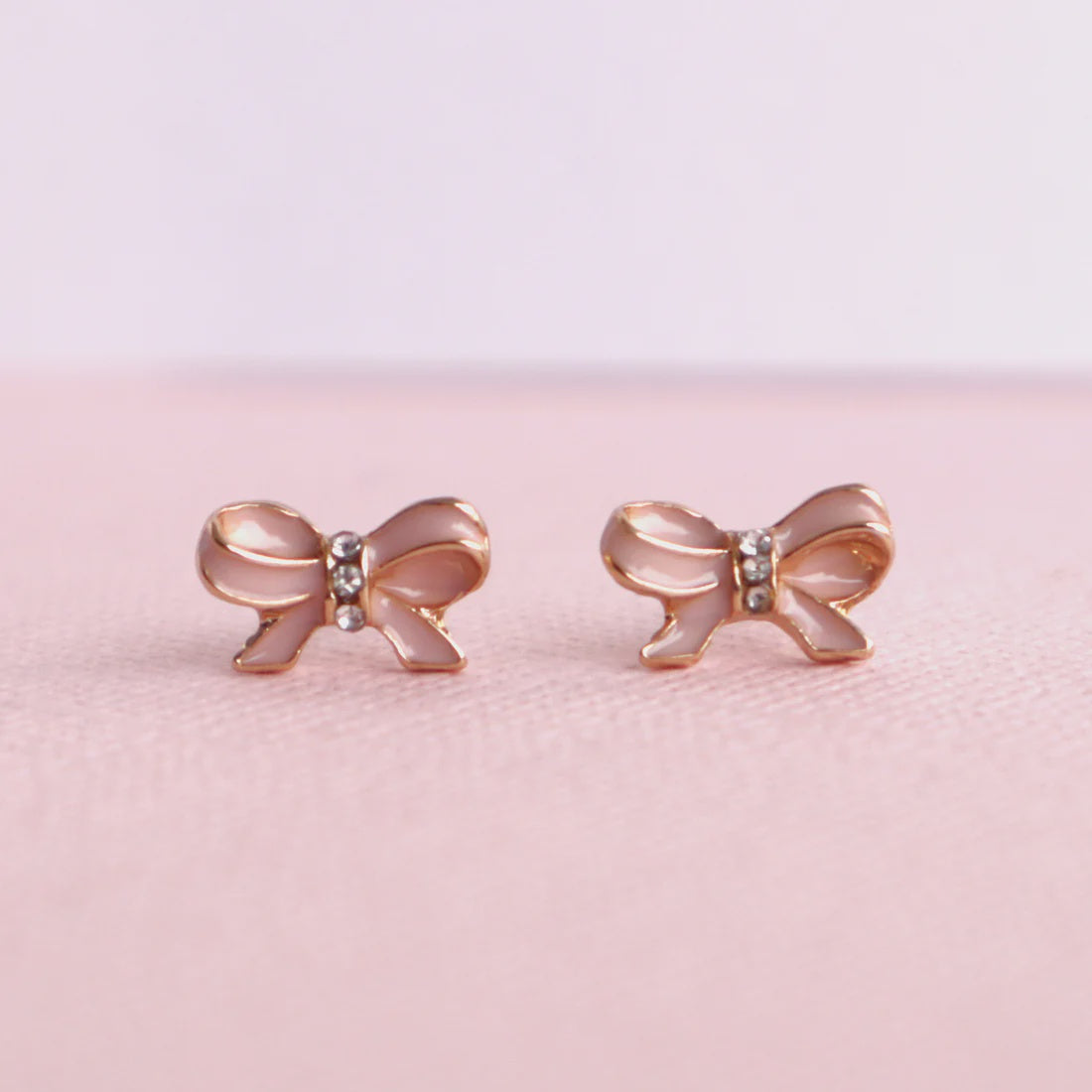 Pink Bow Earrings - Ballerina Box