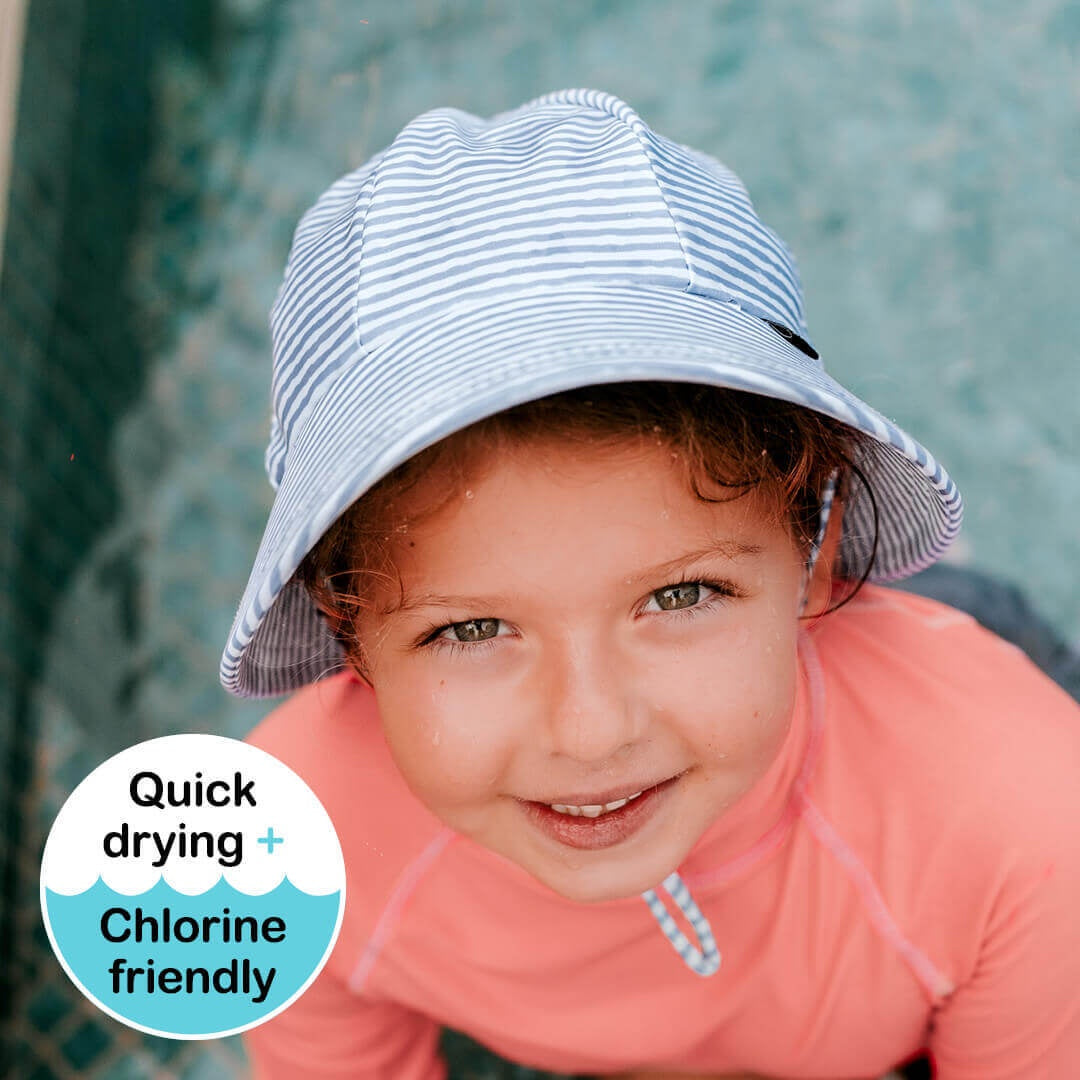 Bedhead | Ponytail Swim Bucket Beach Hat - Stevie Stripe