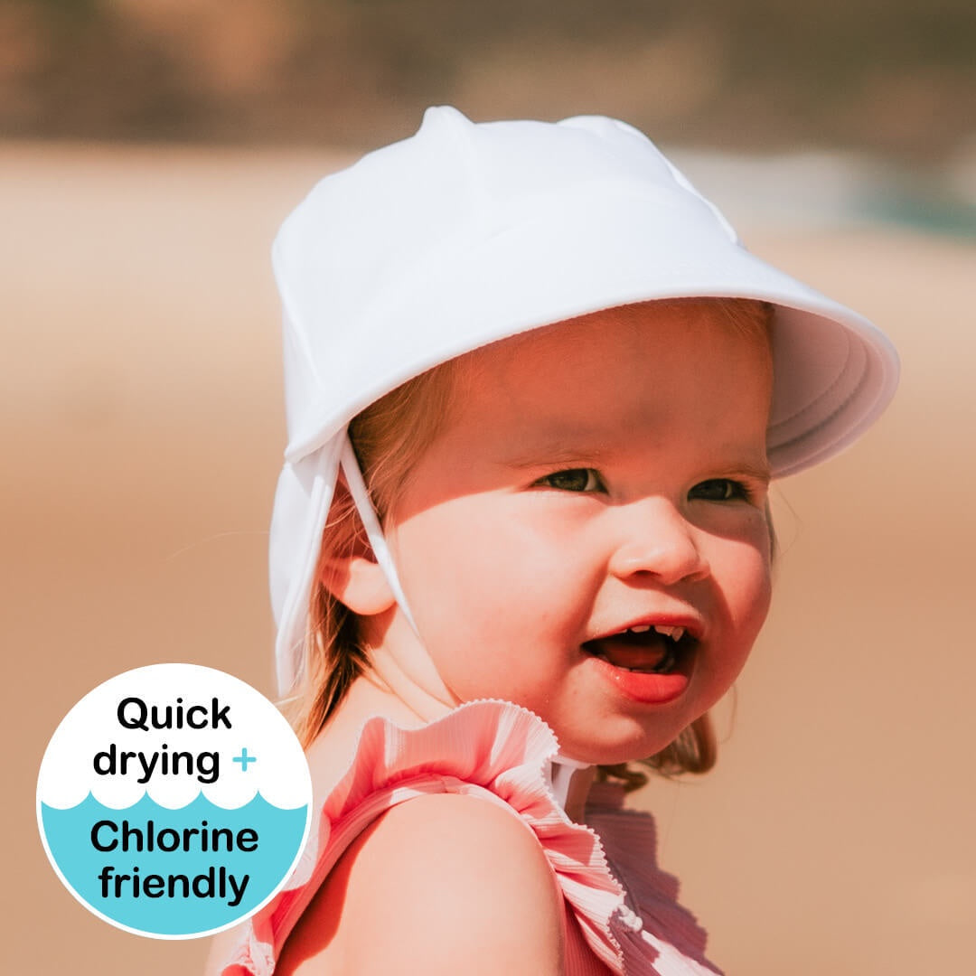 Bedhead | Kids Legionnaire UPF50+ Swim Hat - White