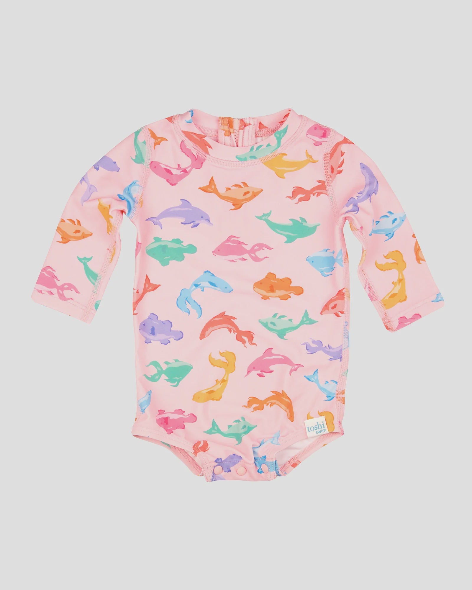 toshi | Swim Baby Onesie L/S Classic - Dishy Fishy