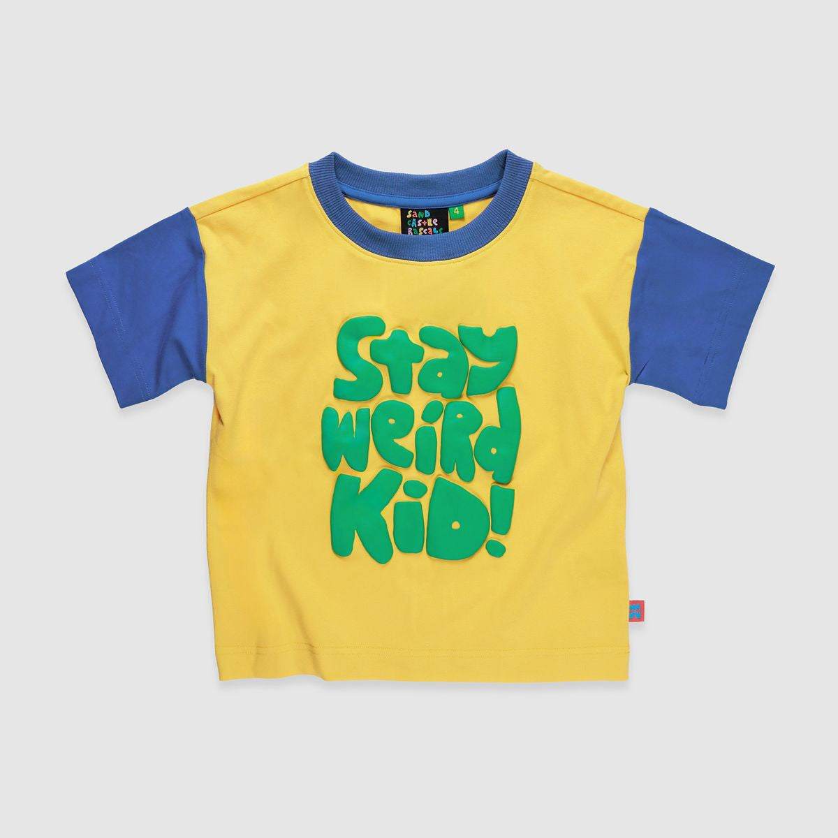 Stay Weird Kid Rascal Splicy Tee - Yellow