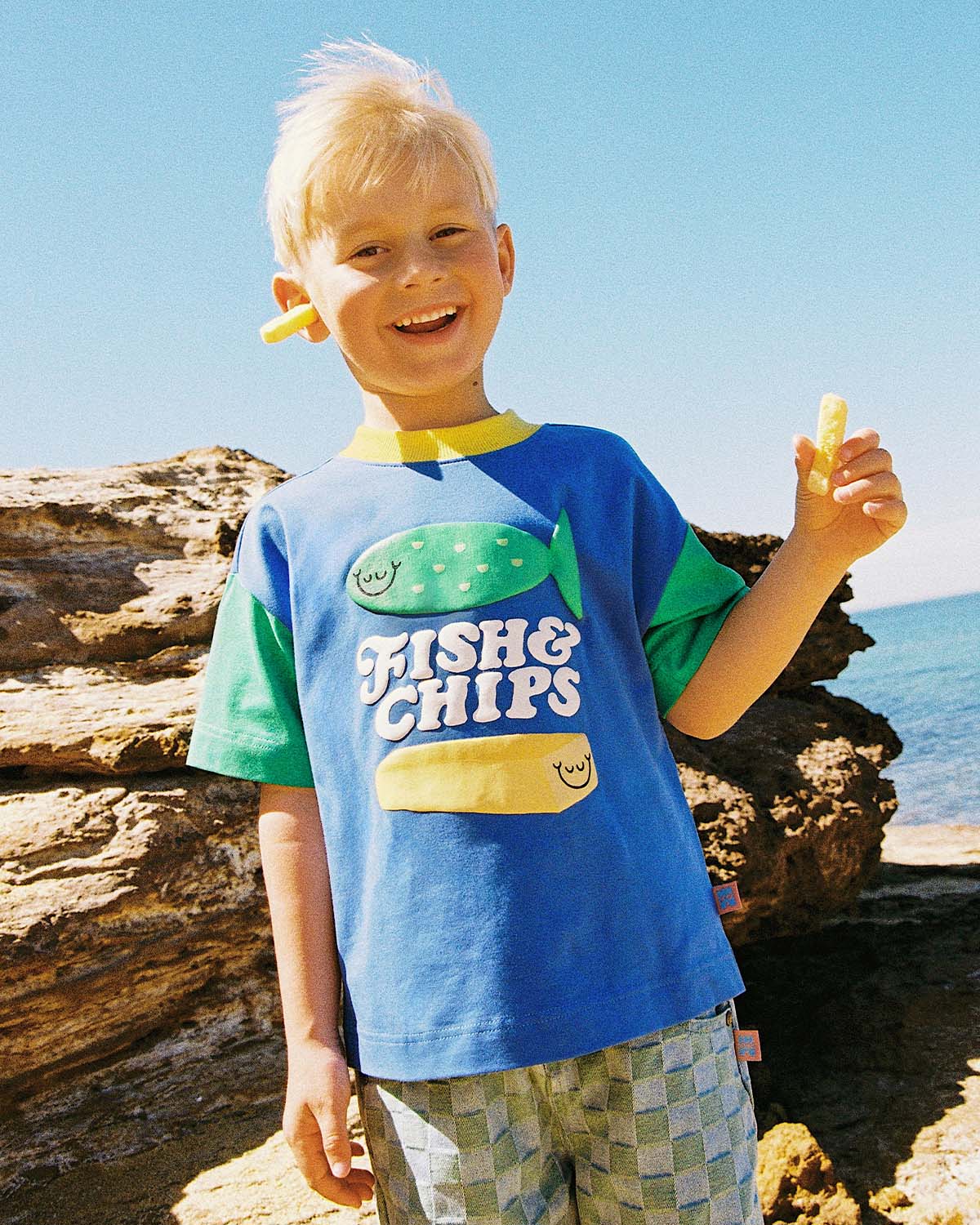 Fish &amp; Chips Rascal Splicy Tee - Blue