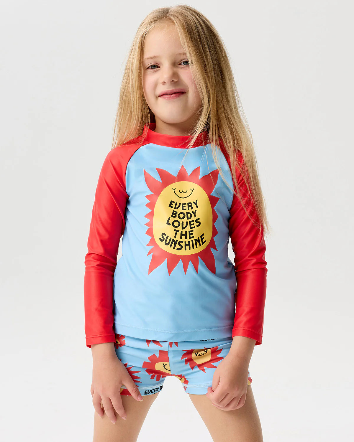 Love The Sunshine Rascal L/S Rashie - Light Blue