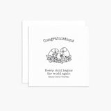 Twigseeds Mini Baby Card - Begin the world again