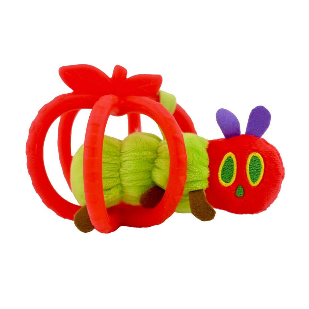 VHC SILICONE APPLE TEETHER & PLUSH CATERPILLAR SET