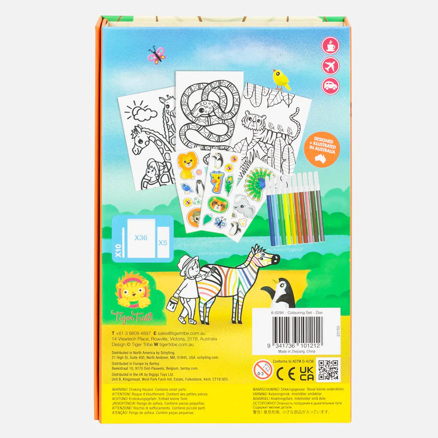 Tiger Tribe - Colouring Set - Zoo