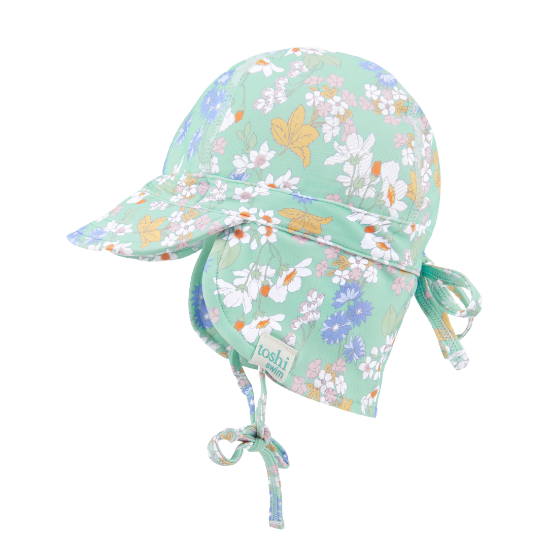 toshi | Swim Baby Flap Cap Classic - Sea Blossom