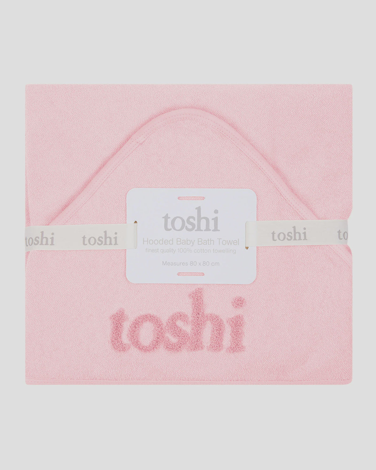 toshi | Hooded Baby Bath Towel Yummy / Misty Rose