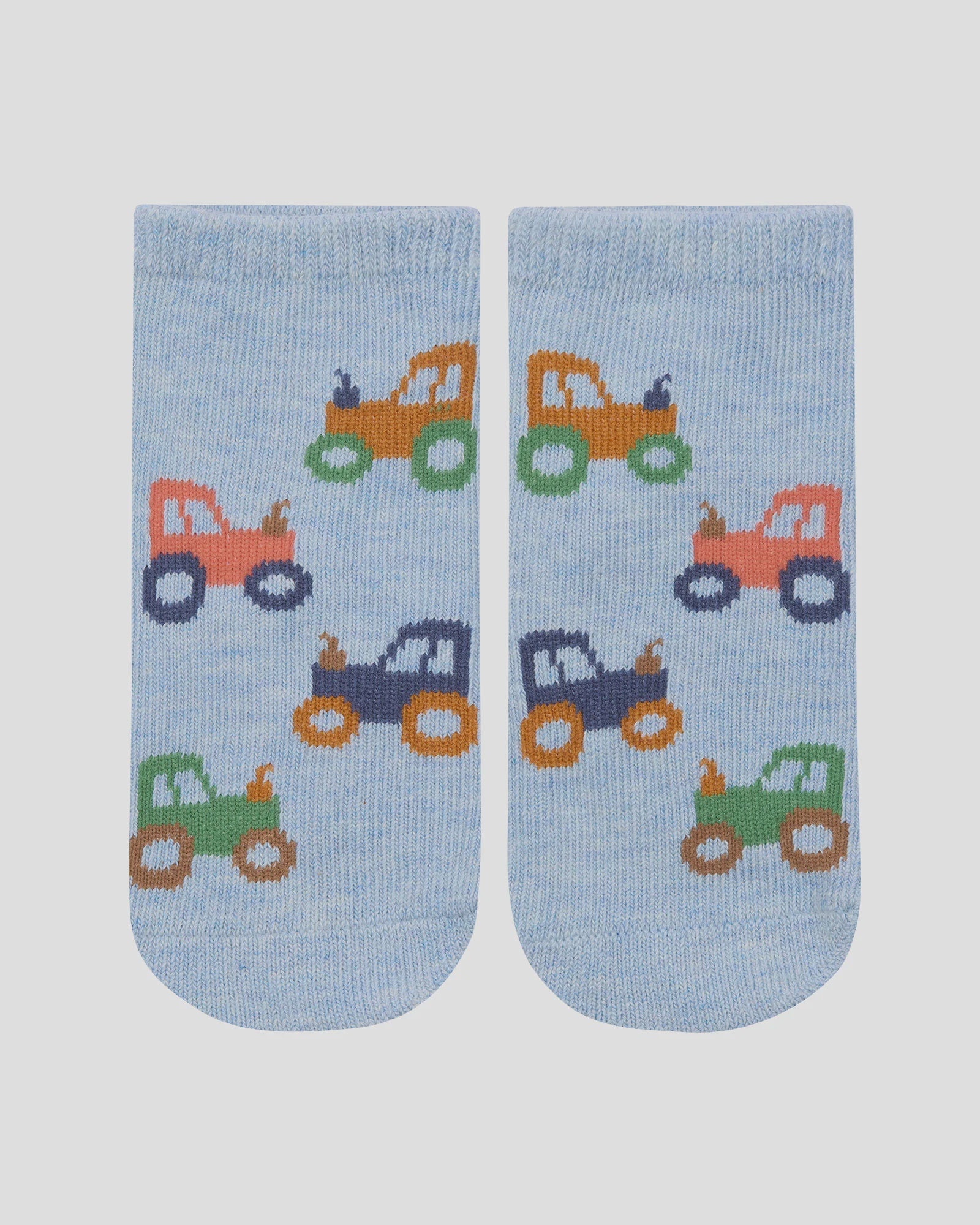 toshi | Organic Socks Ankle Jacquard / Tiny Tractors