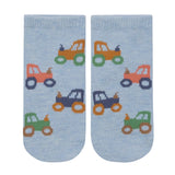 toshi | Organic Socks Ankle Jacquard / Tiny Tractors
