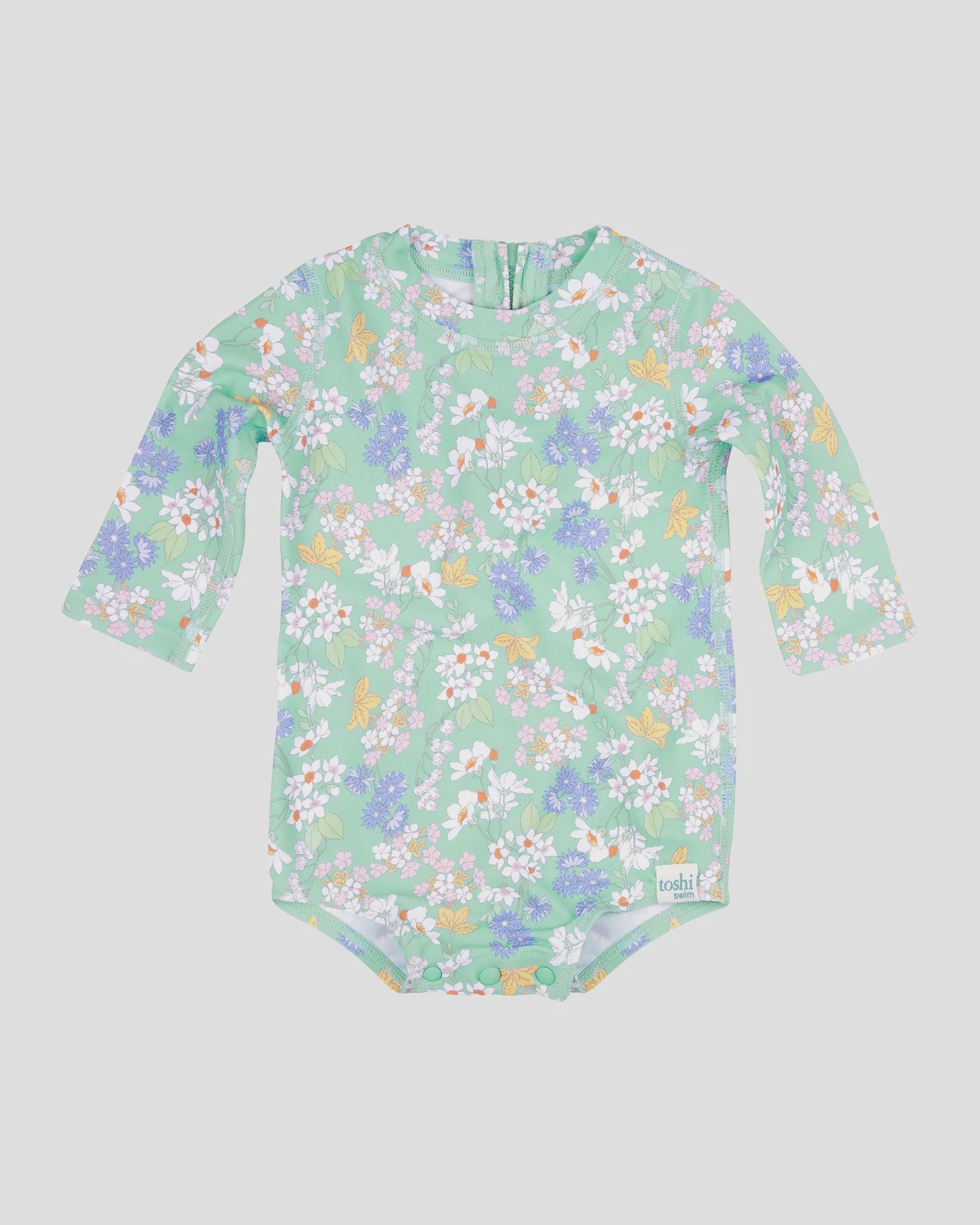 toshi | Swim Baby Onesie L/S Classic - Sea Blossom