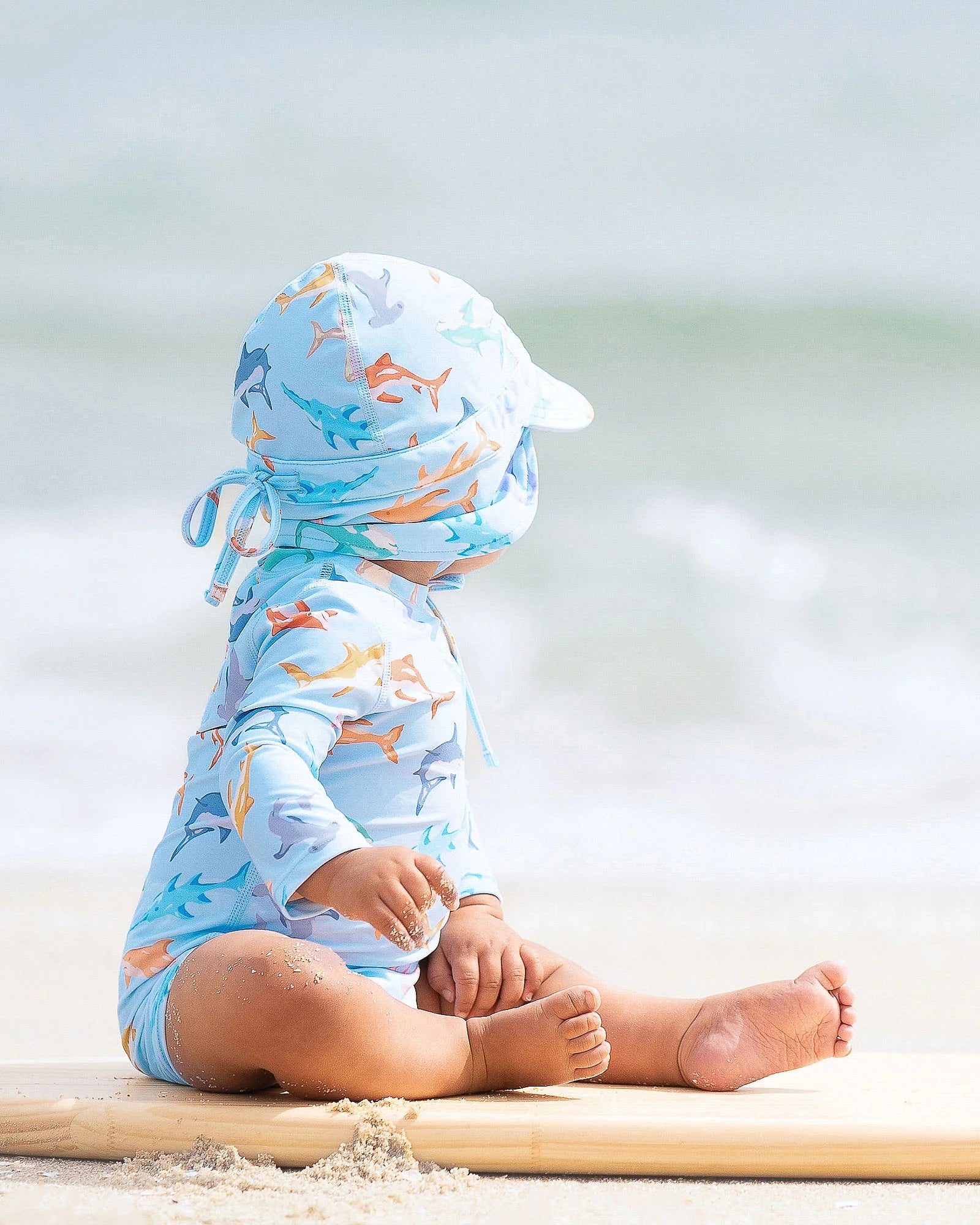toshi | Swim Baby Flap Cap Classic - Sharky