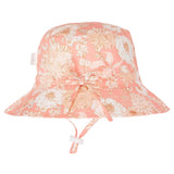 Floral patterned bucket hat on a white background