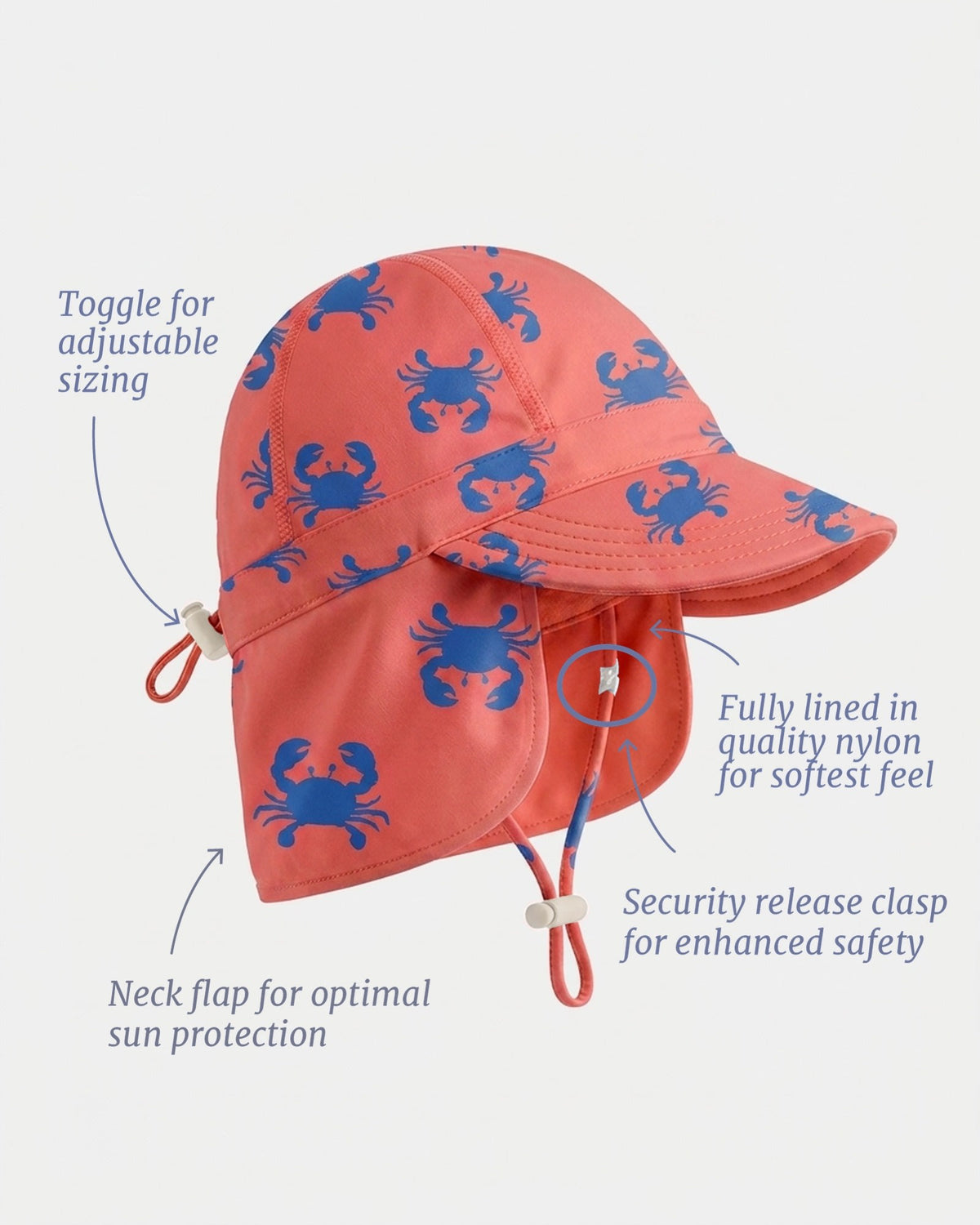 Swim Flap Cap - Pirate Mud Crabs