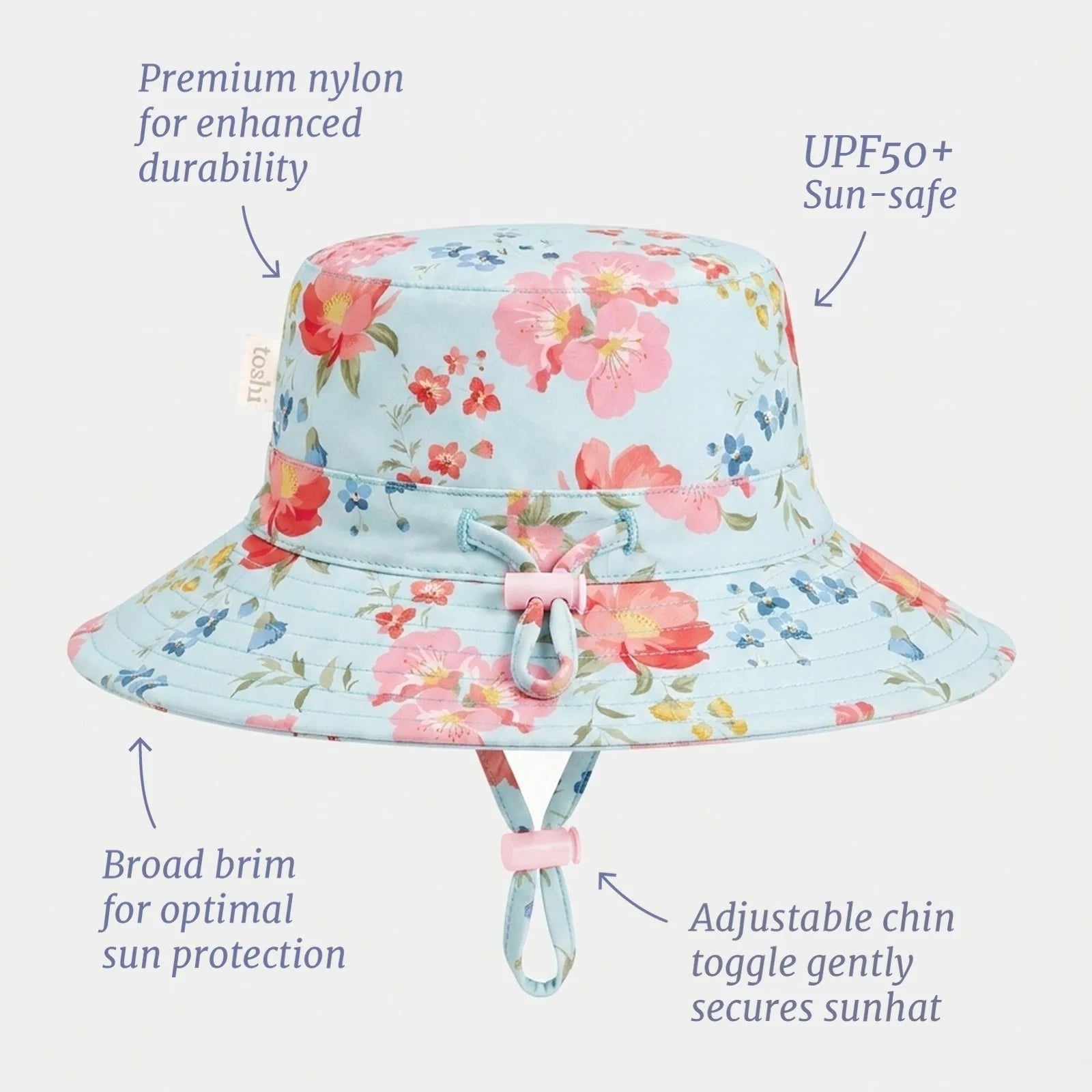 Swim Sunhat - Twinkle Aqua Garden