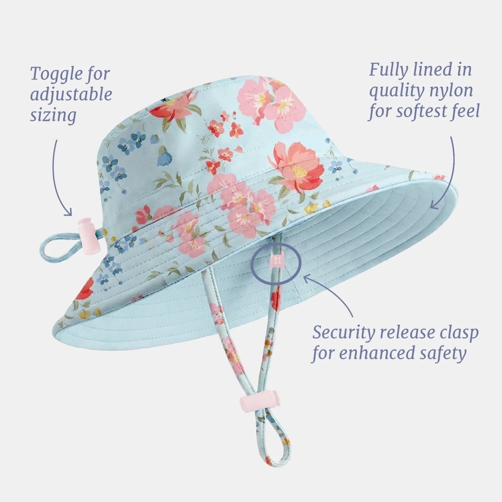Swim Sunhat - Twinkle Aqua Garden