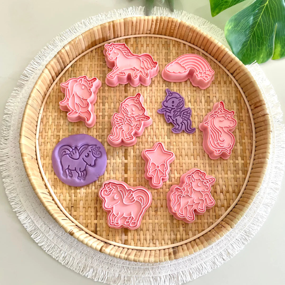 Wild Dough | Unicorn 8 Pce Stamper and Cutter Set