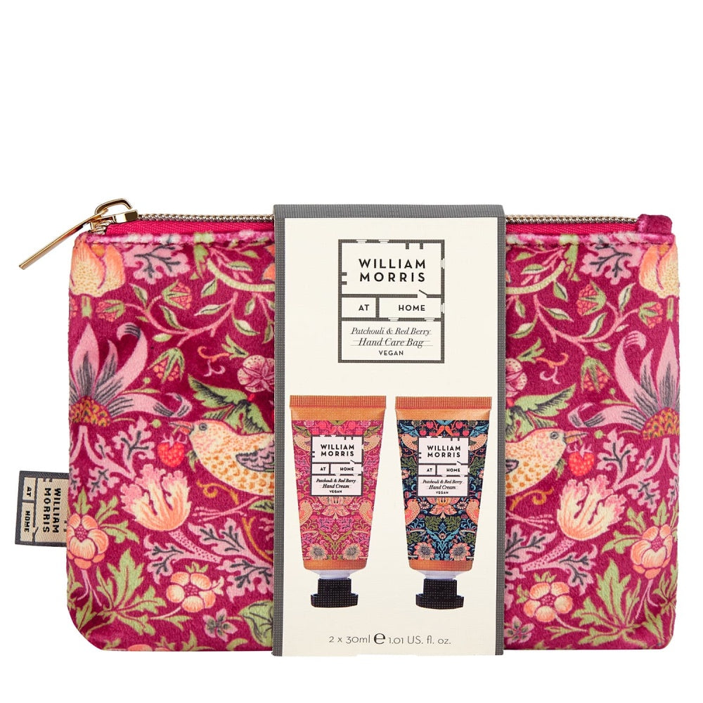 William Morris at Home - Strawberry Thief - Patchouli & Red Berry Scented Hand Care Bag