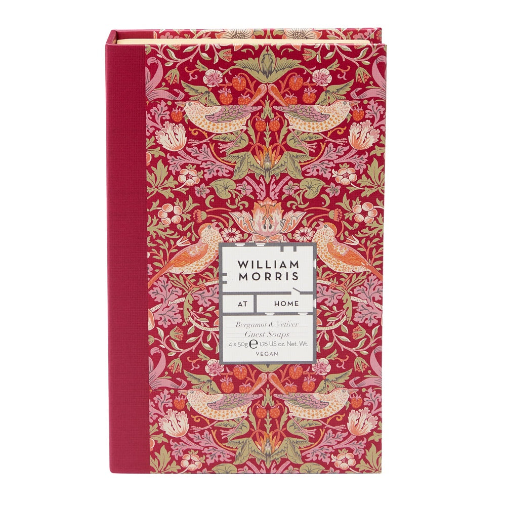 William Morris at Home - Strawberry Thief - Patchouli &amp; Red Berry Scented Guest Soap