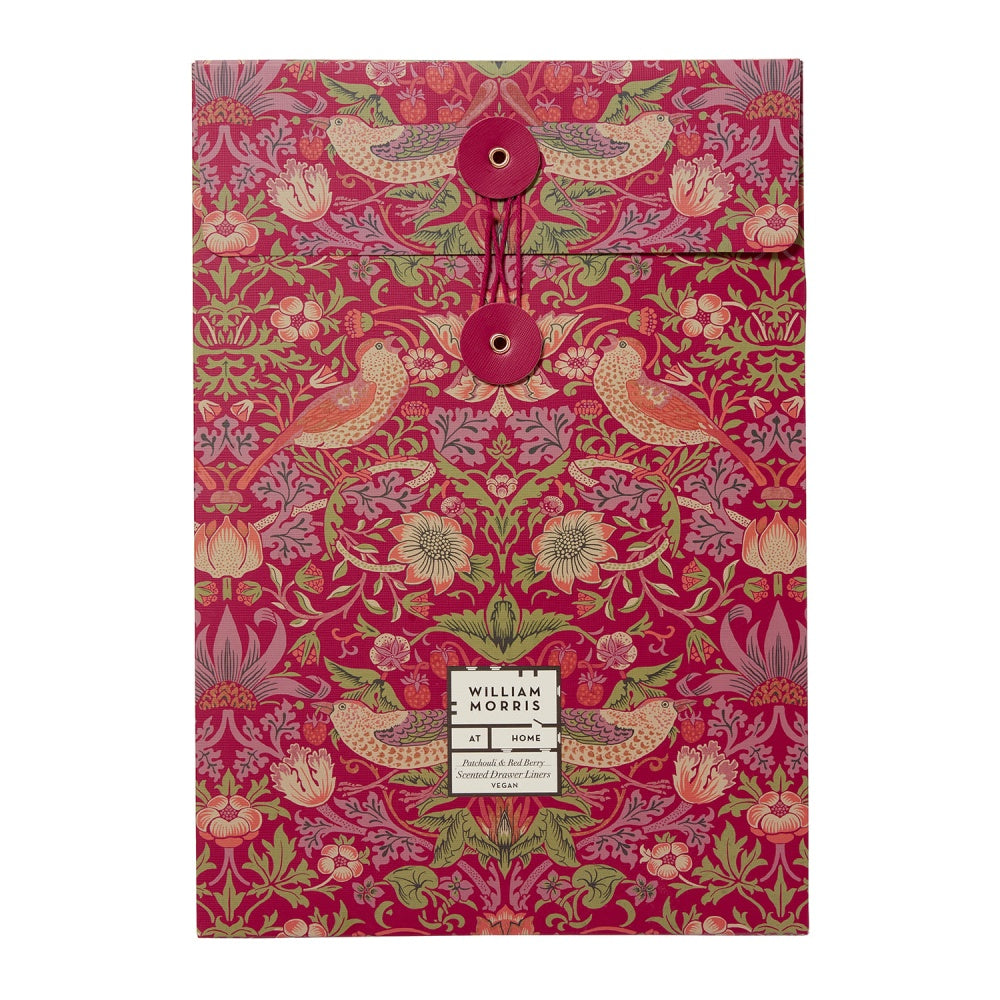 William Morris at Home - Strawberry Thief - Patchouli &amp; Red Berry Scented Drawer Liners