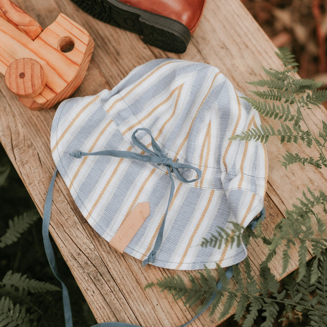 Bedhead | 'Lounger' Baby Reversible Flap Sun Hat - Spencer / Steele